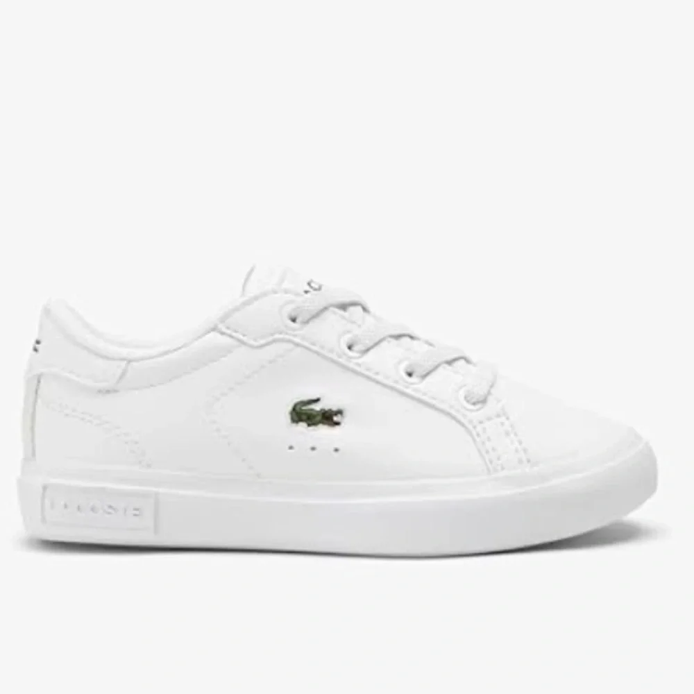 Lacoste Kids' White Sneakers Size 4 Euro 35.5 - Picture 1 of 12